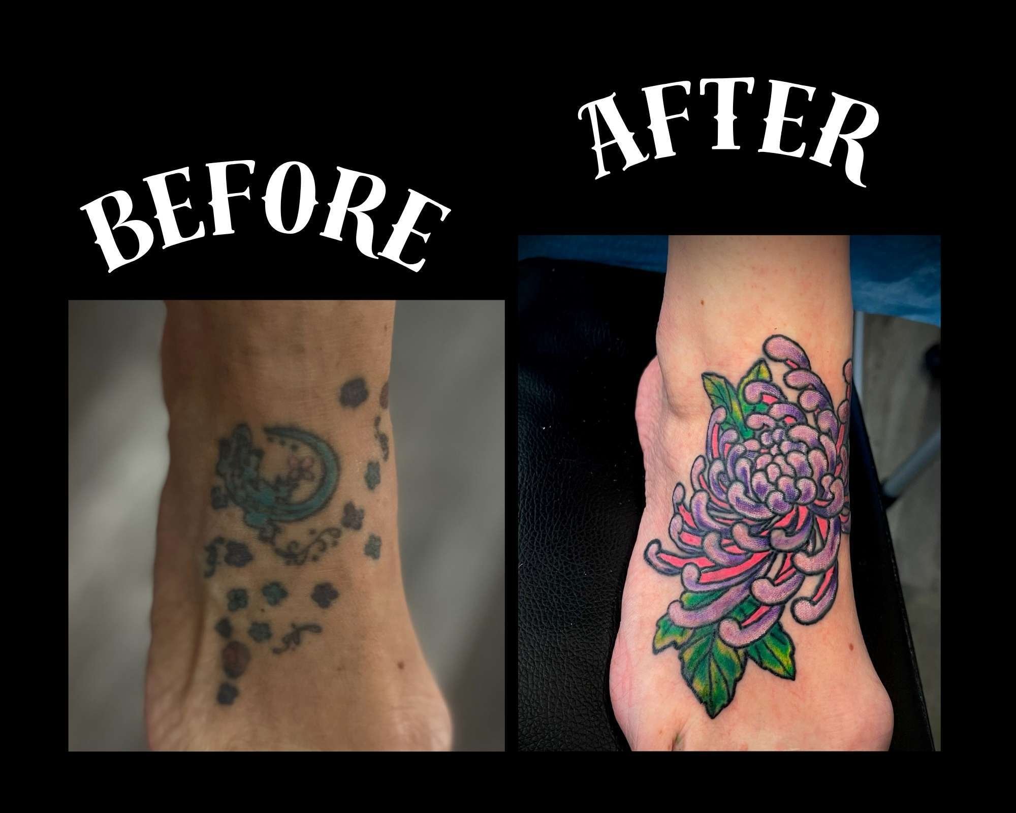 Before & After Cover Up Tattoos