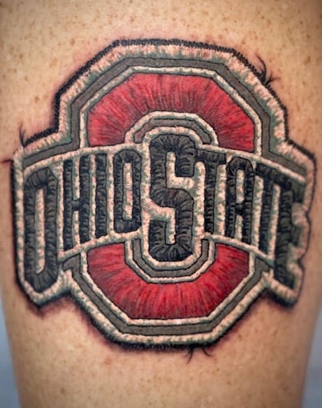ohio state university patch tattoo