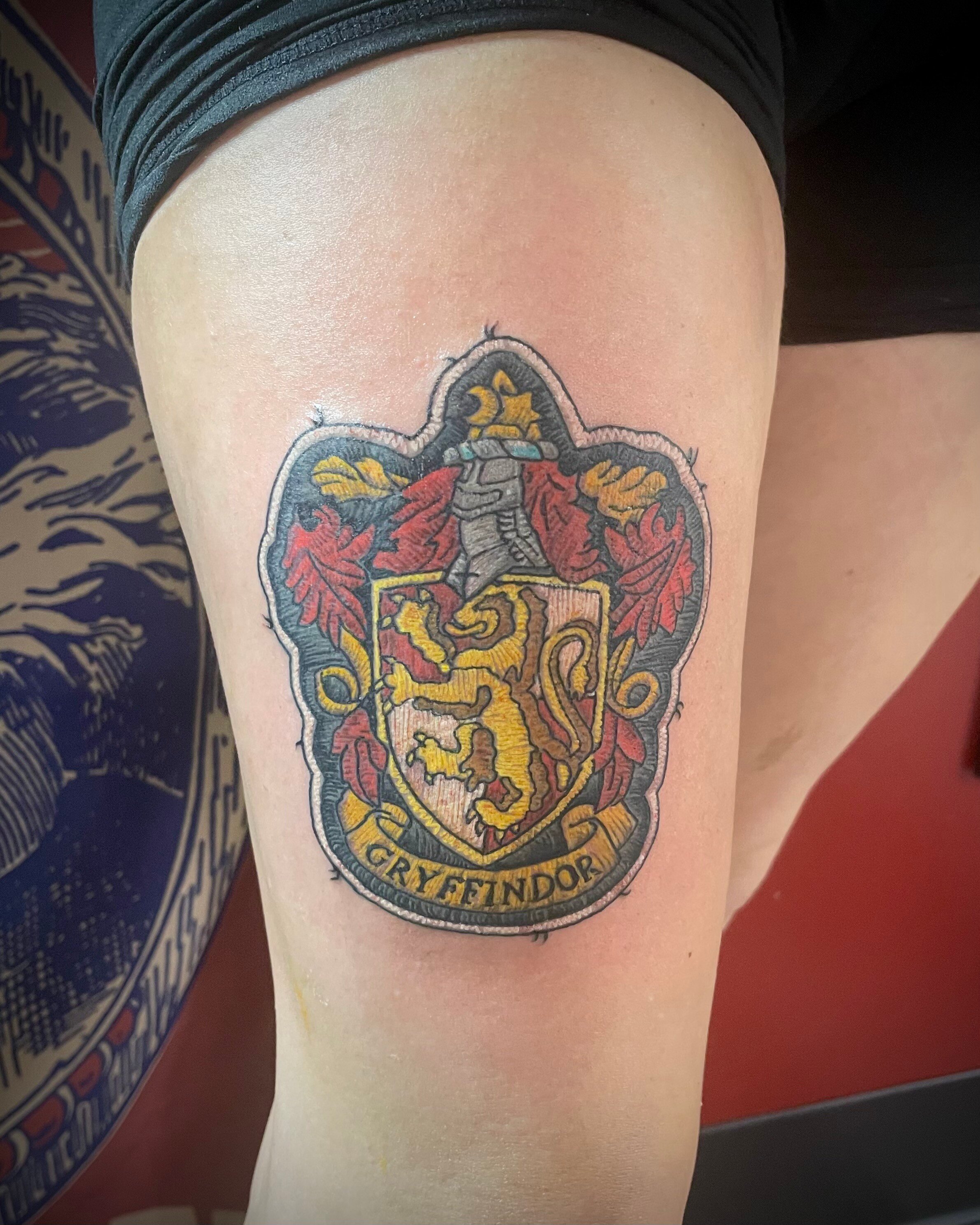 Patch Tattoo Examples - Harry Potter Gryffindor Patch Tattoo