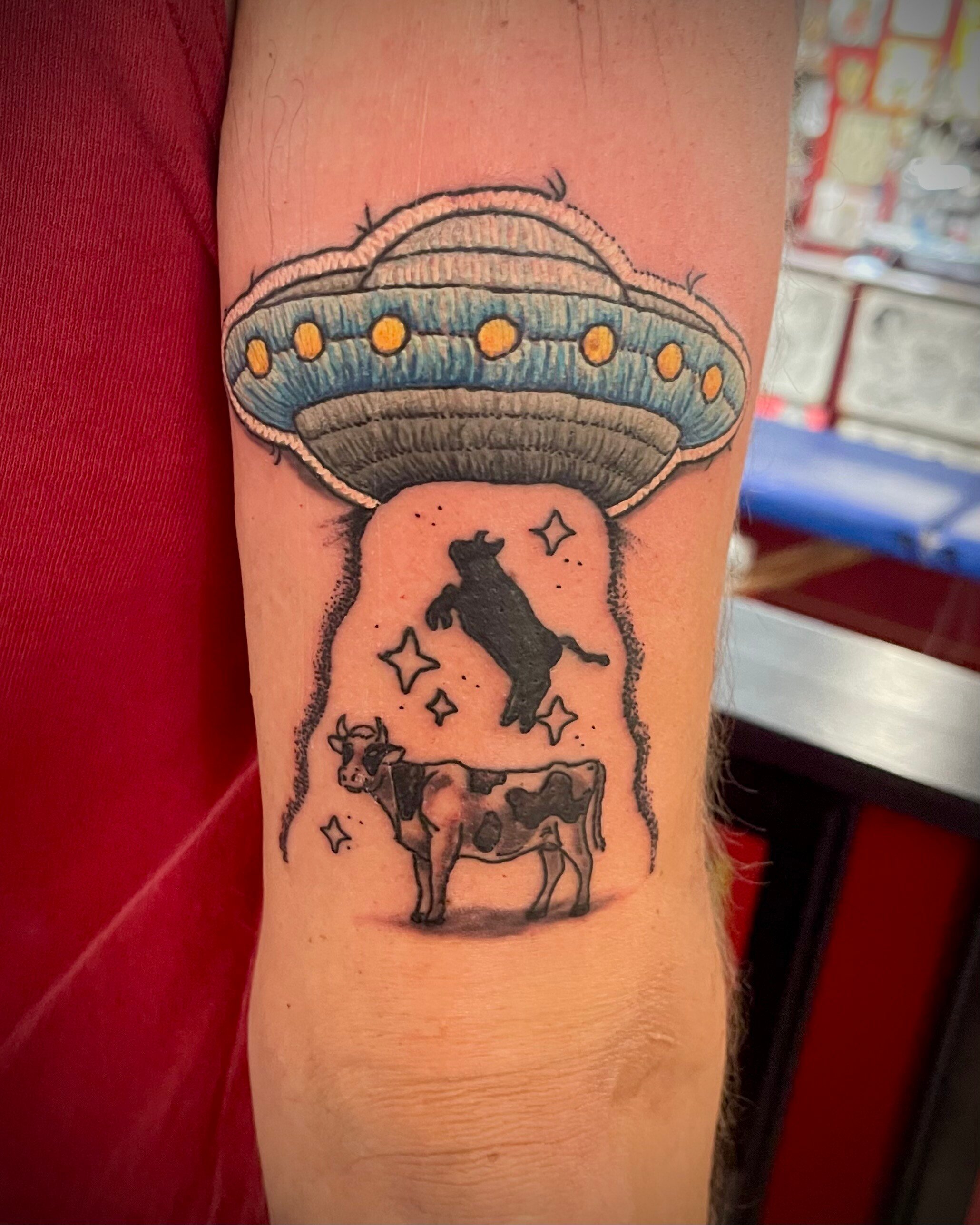 Patch Tattoo Examples - UFO Patch Tattoo