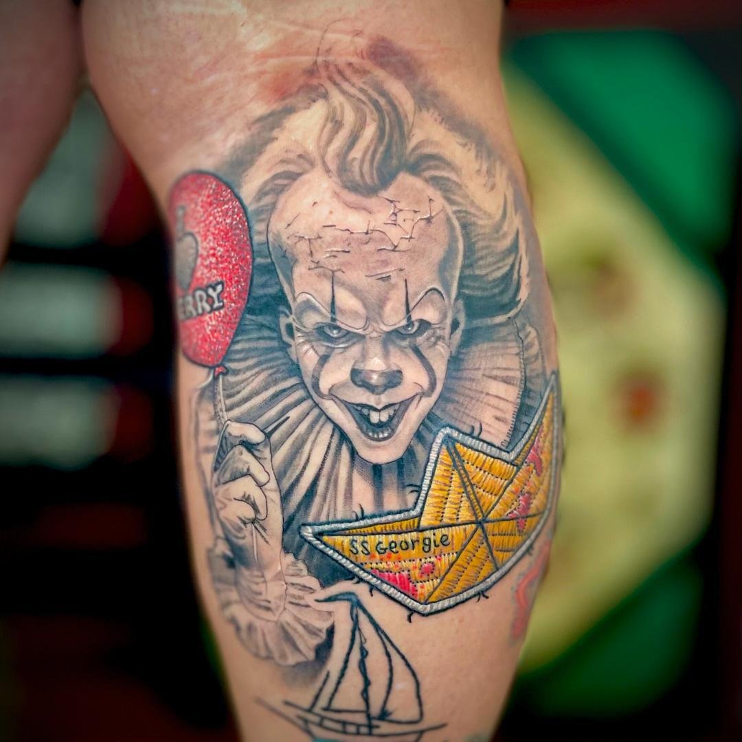 Tats by Wes at Sacred Hand - Pennywise Tattoo