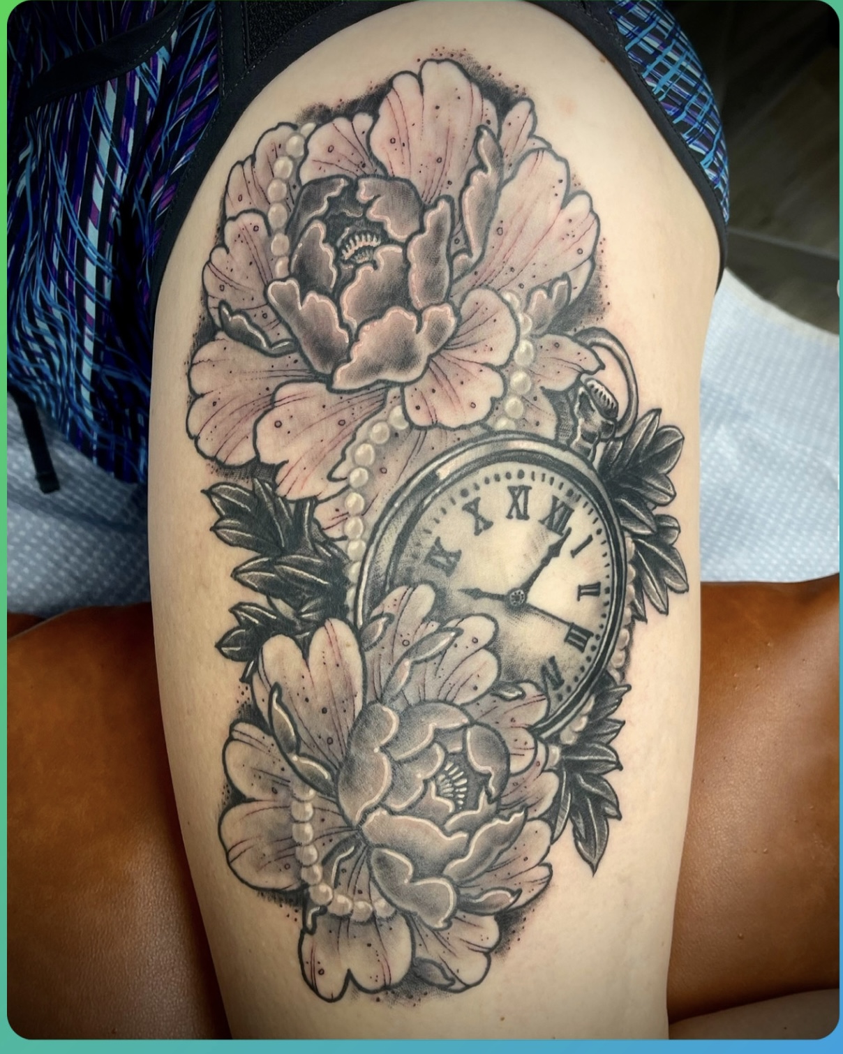 Pocket watch and rose tattoo sitting one by danktat on DeviantArt