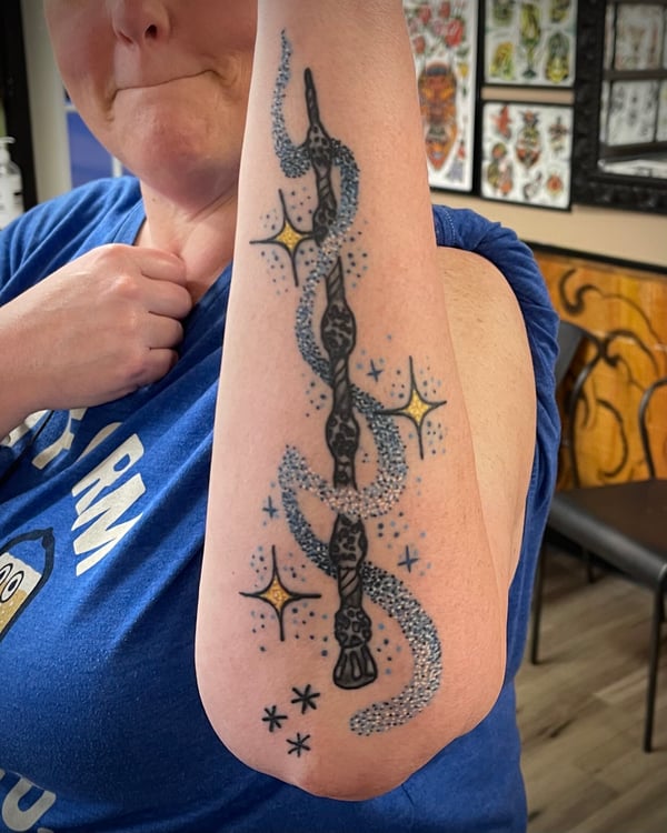 harry potter tattoos - elderwand tattoo