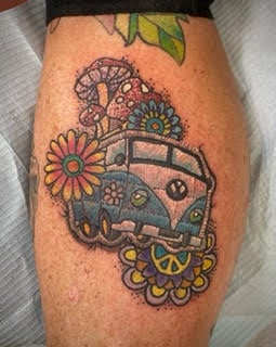 vw bus patch tattoo