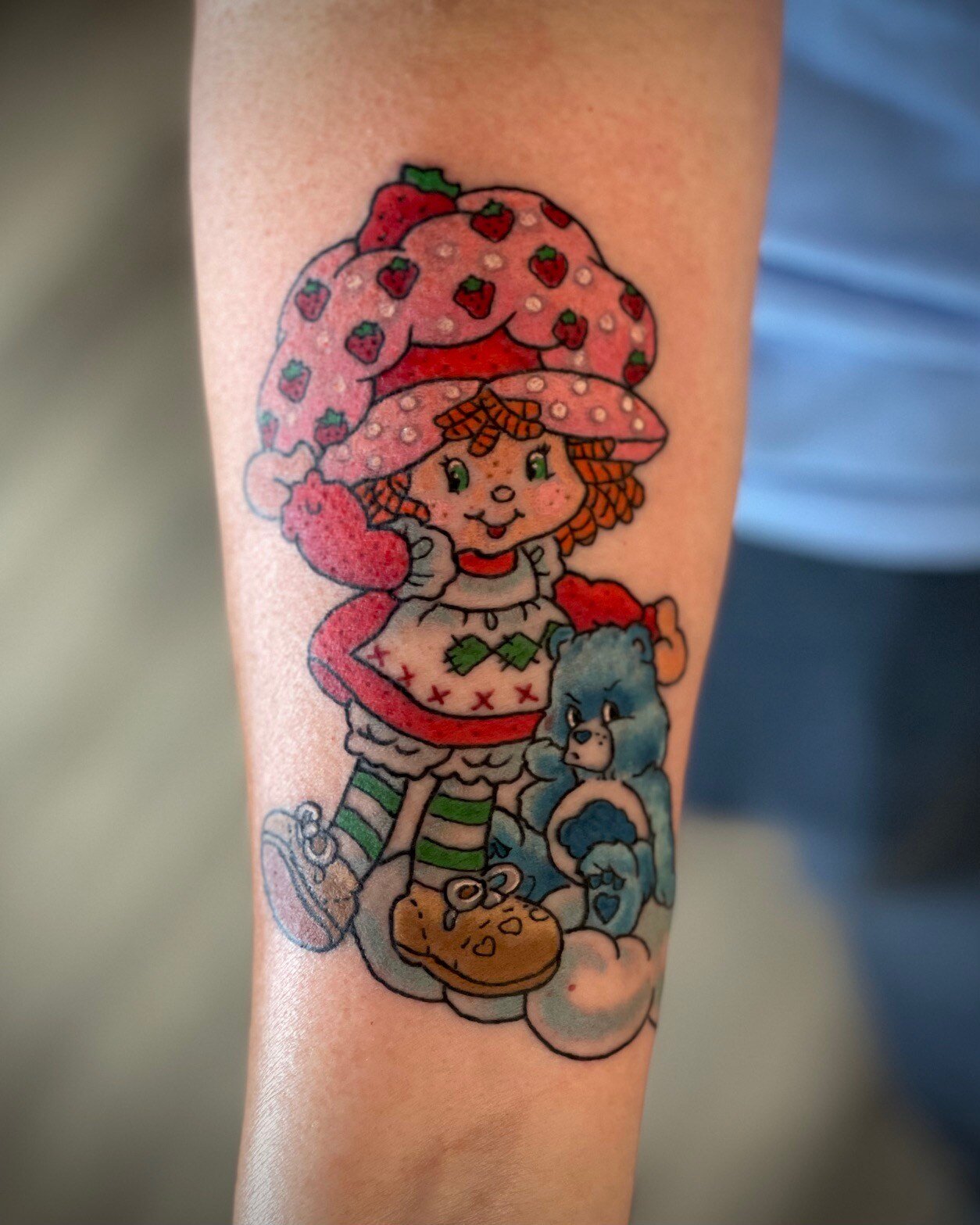 Strawberry Shortcake and Care Bear Tattoo