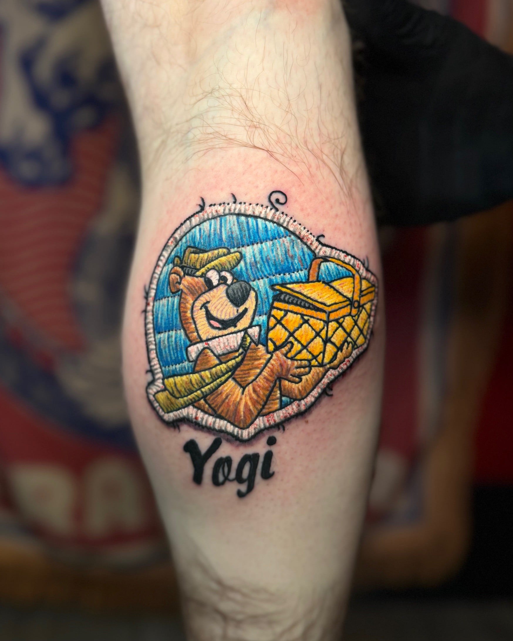 Yogi the Bear Patch Tattoo