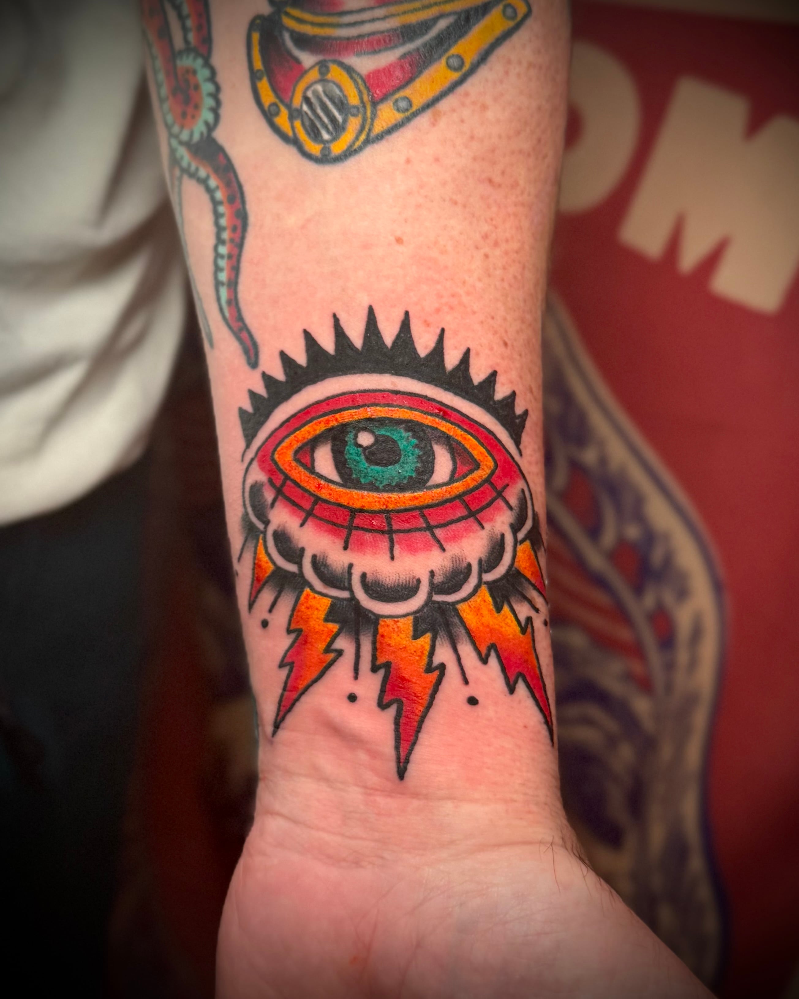 Traditional all seeing eye tattoo