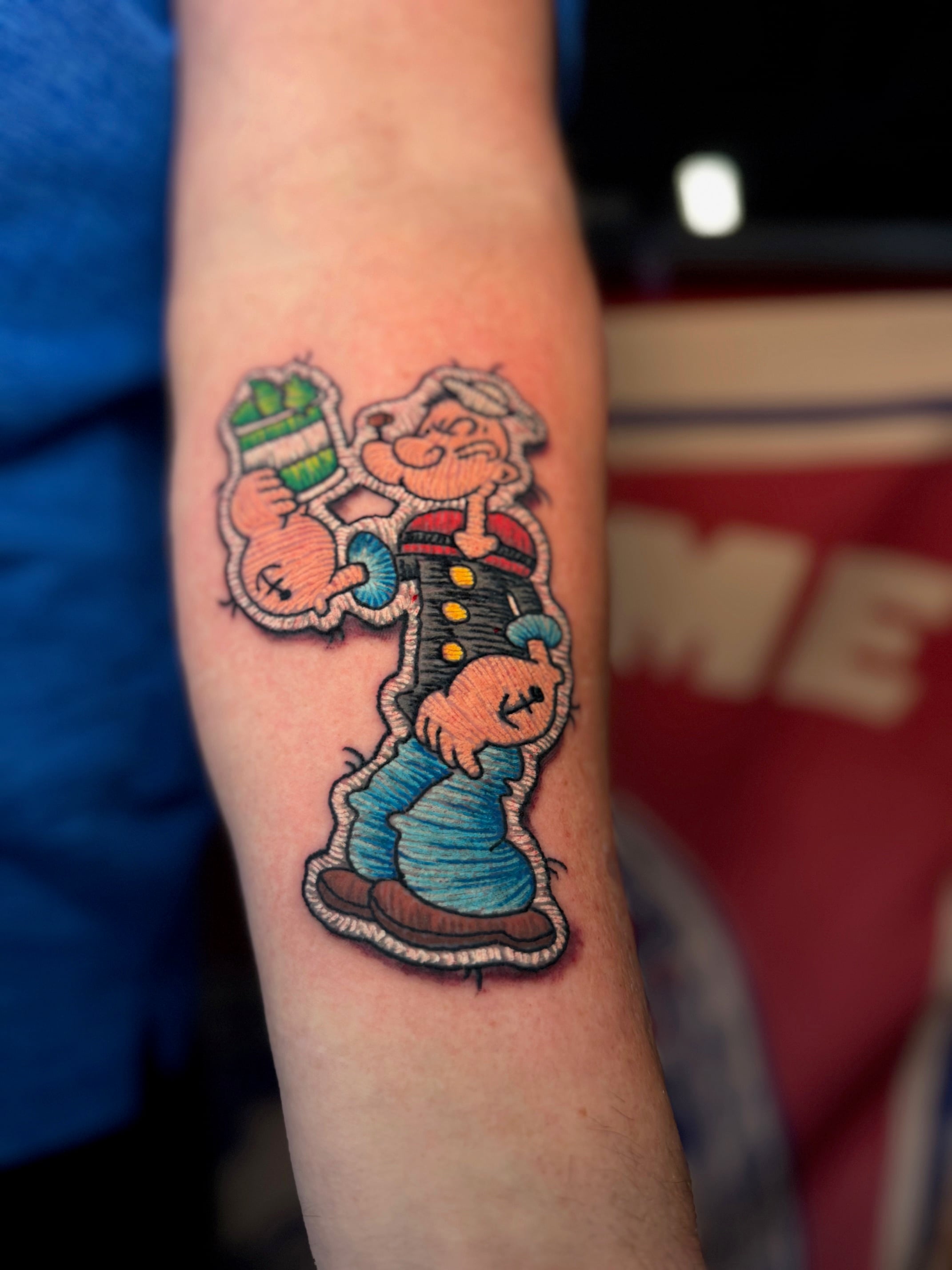 Popeye Embroidery Patch Tattoo