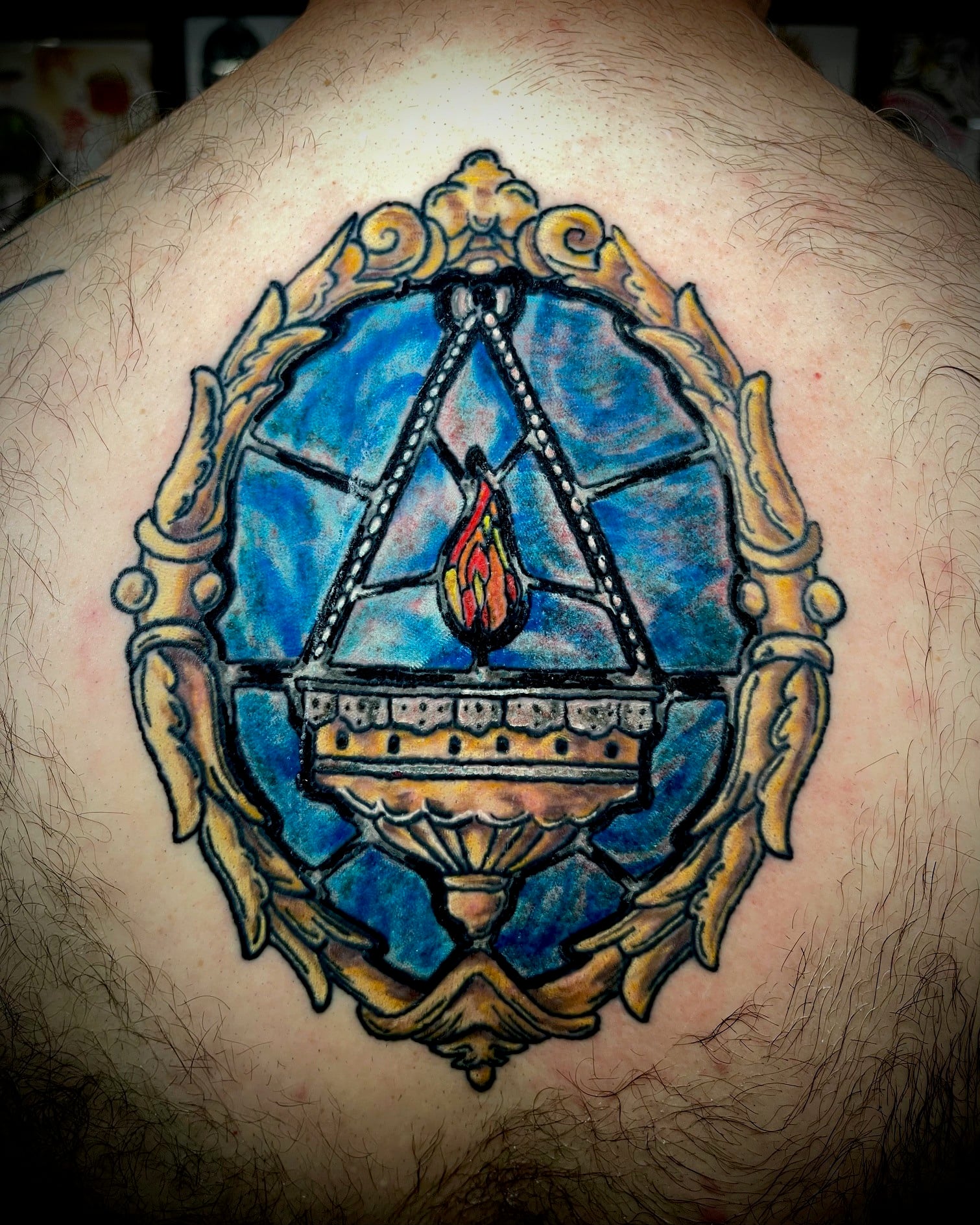 Faith Lamp Stained Glass Tattoo