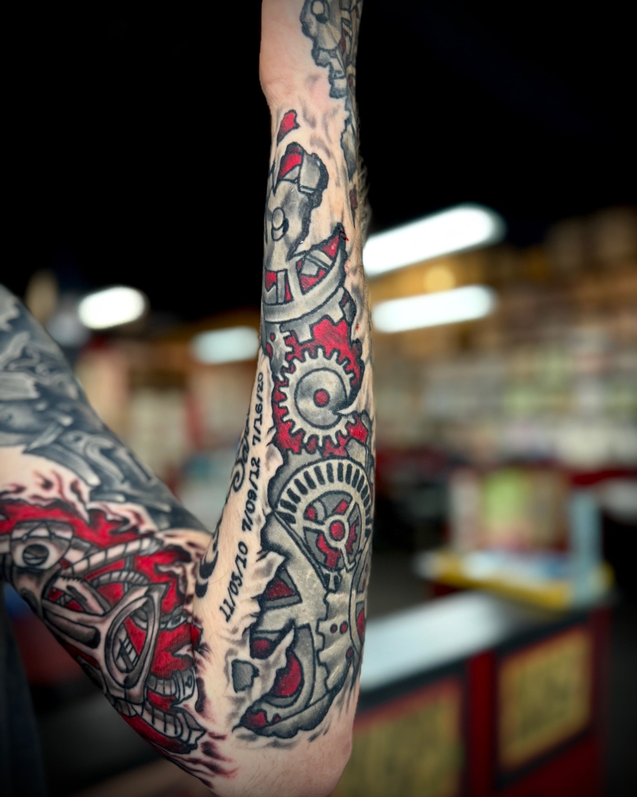 Rip Out gears tattoo