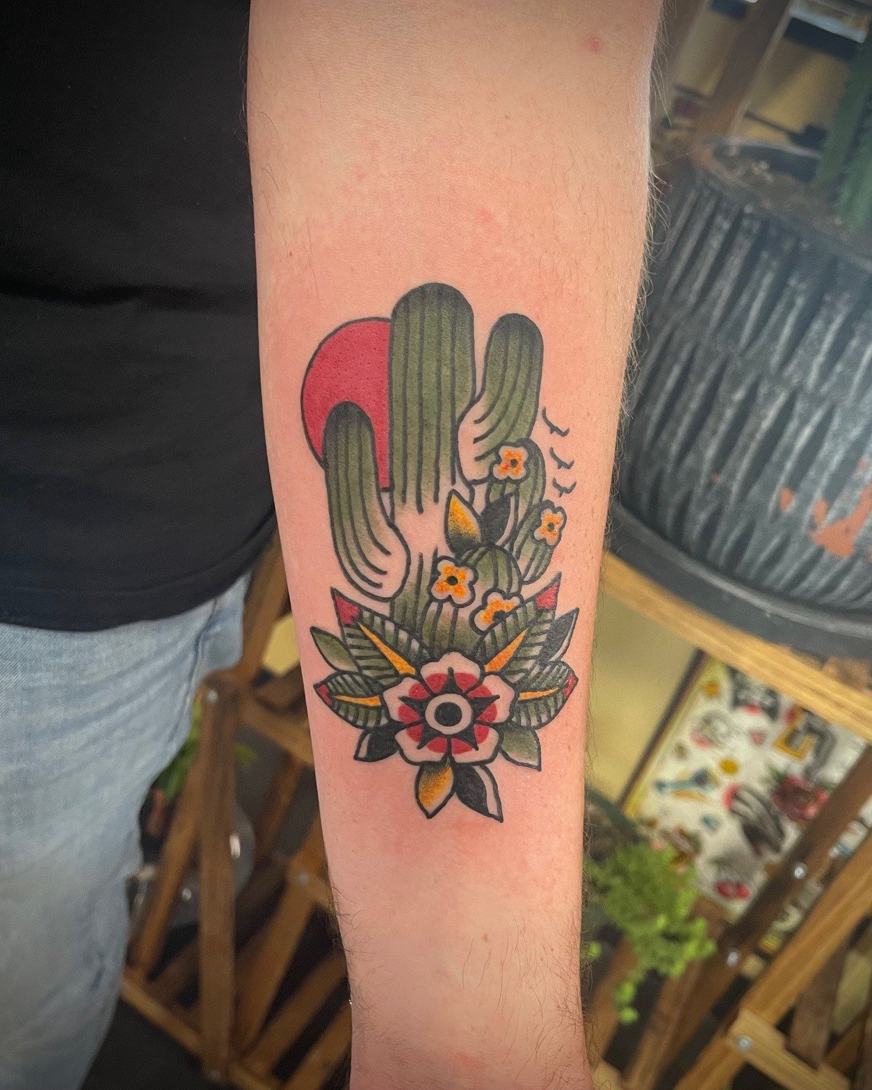 traditional Cactus Tattoo