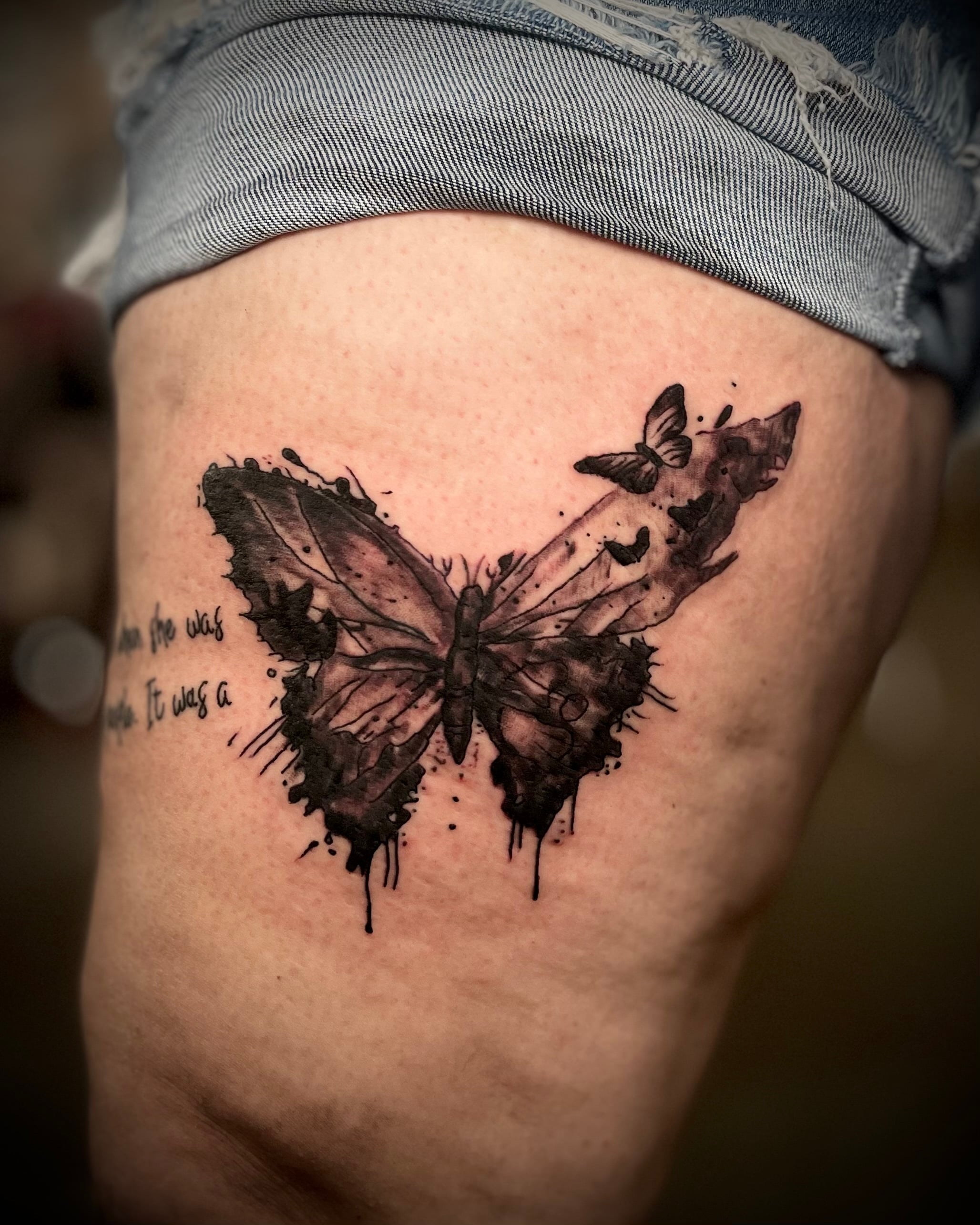 Distressed Butterfly Tattoo