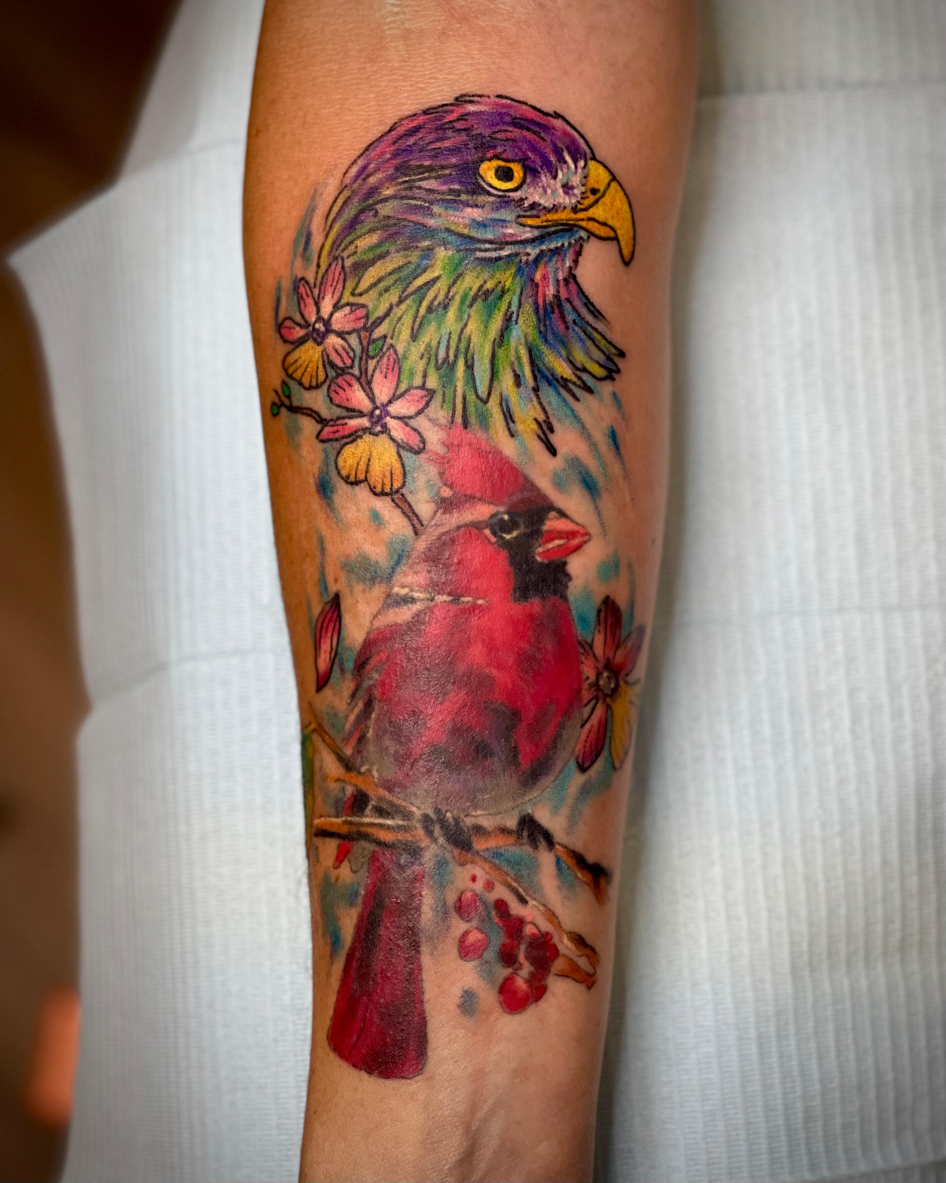 Tattoos For Women - Water Color Birds