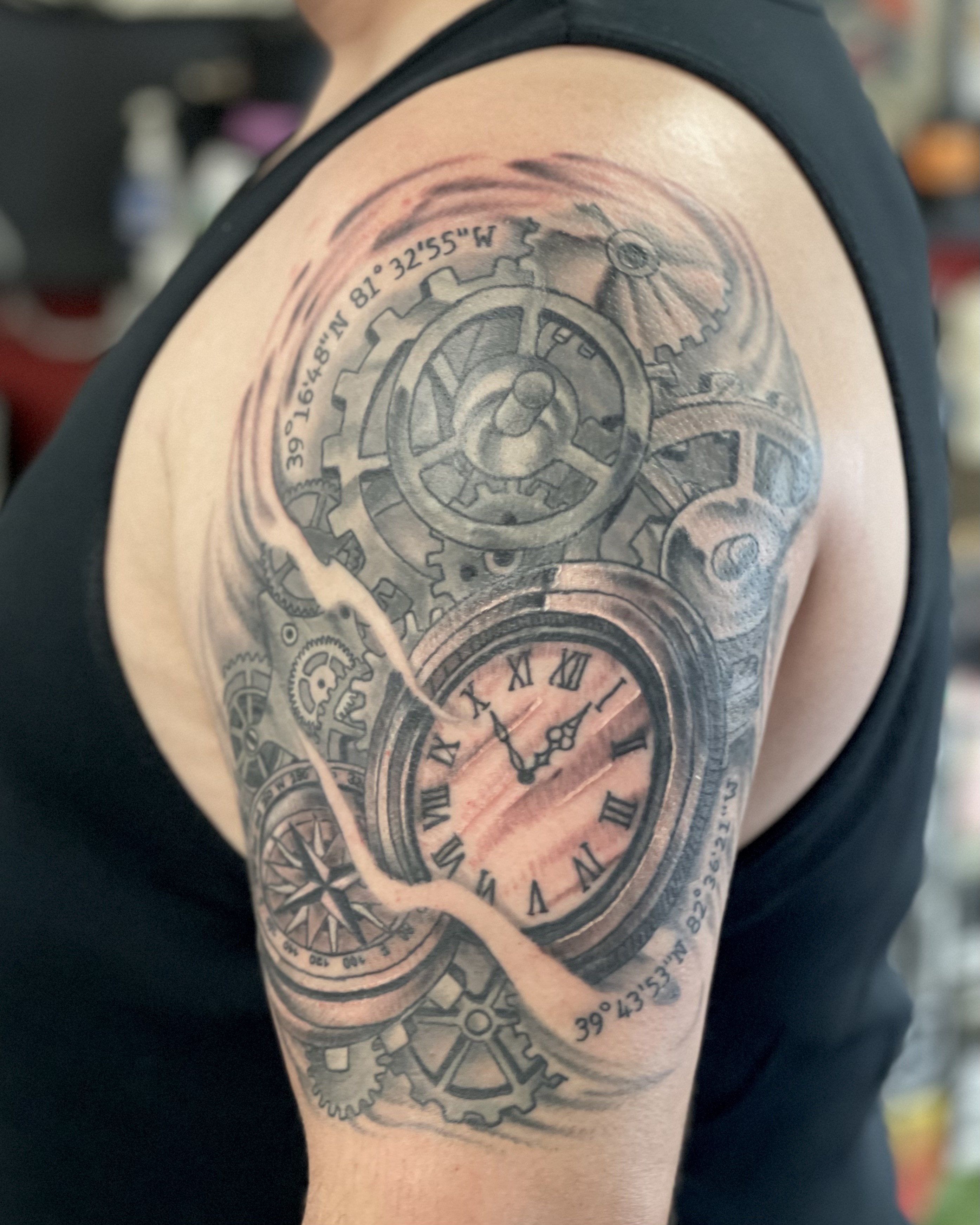 tatsbywes-half-sleeve-time-tattoo