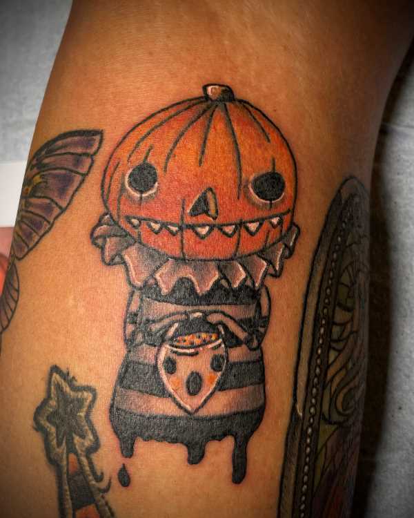 Jack o lantern doll Color Tattoo-1